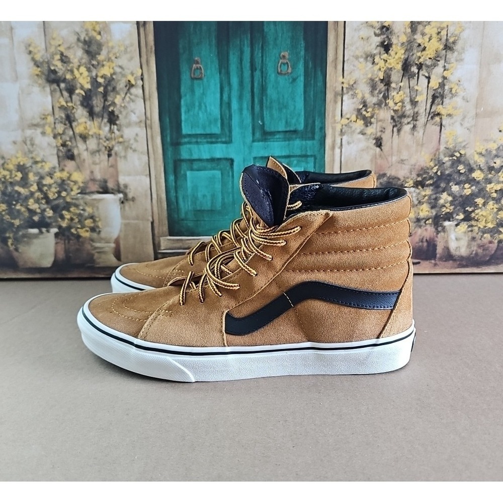 VANS SK-8 Hi Brown Suede High-Top Skater Skateboard Shoes Sneaker Size M9.5/W11